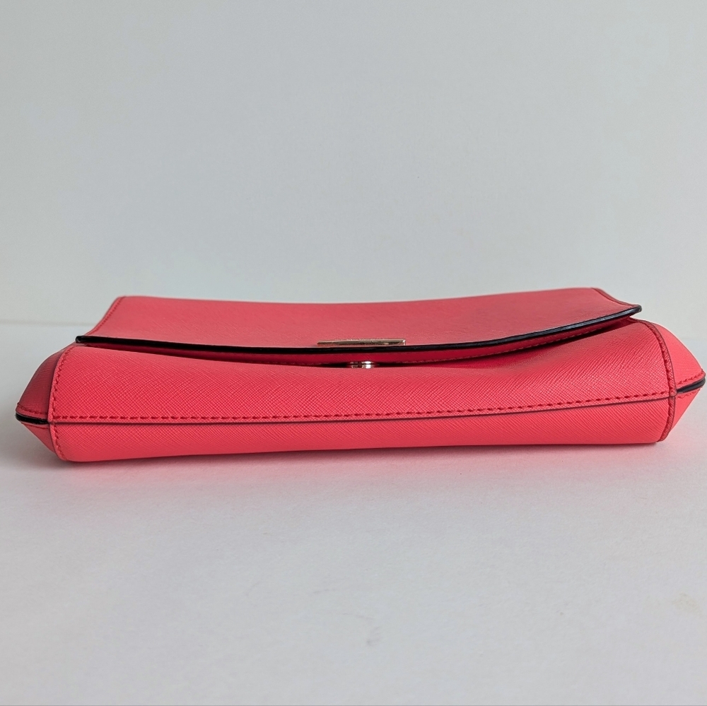 Kate Spade New York Laurel Way Greer Genuine Leather Crossbody Bag Coral Red - Picture 7 of 16